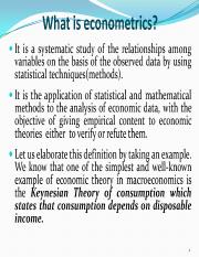Econometrics Chapter Three and Four.ppt