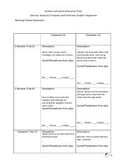 Romeo and Juliet Character Foils Graphic Organizer.docx