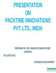 PRESENTATION ON PACKTIME SOLUTIONS PVT. LTD., INDIA.ppt