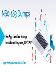 NetApp NCSIE ONTAP NS0-183 Dumps.pdf