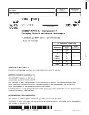 June 2018 QP - Component 1 Eduqas (A) Geography GCSE.pdf
