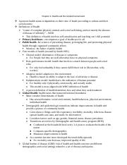 Notes CH. 4 Global Health A Community Perspective .docx