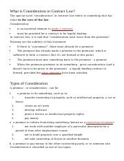 What is Consideration in Contract Law READING.docx
