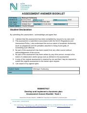 Acting Sub Lt. Weerayot SUDSUANG - Task 1 Assessment Answer Booklet  - BSBMGT617.docx