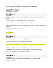 Quiz 501- Professional Writing, Conducting Research, and Publishing.docx