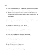 Exam 1 Test Questions History of Science and Knowledge