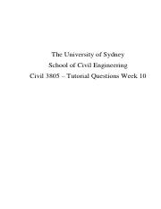 Civil 3805 - Tutorial Questions - Week 10.pdf