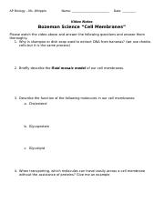 Cell Membranes - Bozeman Science Video Notes (1).docx
