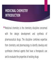 Medicinal Chemistry Introduciton.pptx