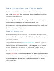 How to Write a Thesis Statement for Nursing Class.edited.docx
