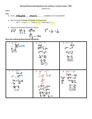 Solving Exponential Equations (by making a common base) - Notes Sheet.pdf