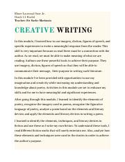 creative writing grade 11 module pdf