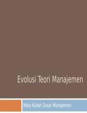 2 Evolusi Teori Manajemen1.ppt