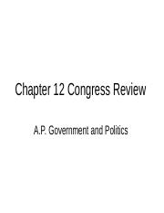 Chapter 12 Congress Review.ppt