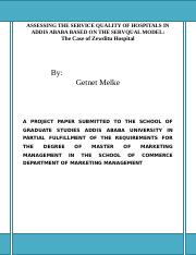 Project  Paper hospital service quality by Getnet Melke 2012.docx