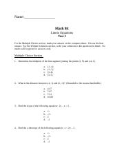 Test - Chapter 6 (Equations).doc