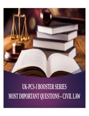 Most Important Questions – Civil Law.pptx