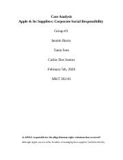 case study apple and its suppliers corporate social responsibility