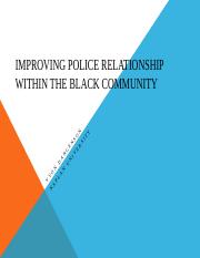 Improving Police Relationship Within the Black Community