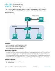 4.5.2.4 Lab - Using Wireshark to Observe the TCP 3-Way Handshake(1).pdf