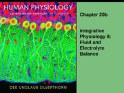 chapter20b Integrative Physiology II Fluid and Electrolyte Balance 2