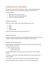 ECON 101 CHAP 05 Study Notes