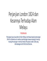 London 1824 perjanjian syarat Selat Melaka