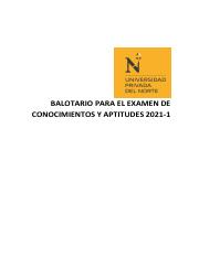 BALOTARIO PARA EL EXAMEN DE CONOCIMIENTOS Y APTITUDES 2021-1.pdf