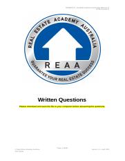 REAA - CPPREP4121 - Written Questions v1.2.docx