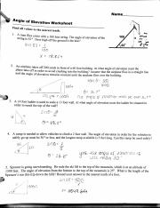 36 Angles Of Elevation And Depression Worksheet With Answers