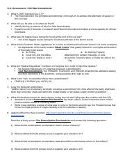11TH - US GOV - 4 - Civil War Amendment Study Guide.docx