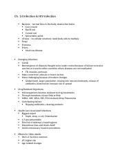 Ch. 14 Infection:HIV Class Notes.docx