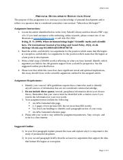 prenatal development reflection essay assignment instructions
