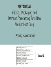 metabical pricing packaging and demand forecasting case solution