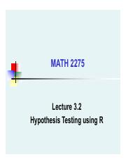 MATH 2275 Lecture 3 - Hypothesis Testing using R.pdf