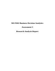 MGT602 Business Decision Analytics.docx