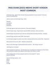PASS EXAM (2023) NBDHE SHORT VERSION MOST COMMON.pdf