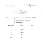 CE 341 Water Exam 2 Solutions 2004