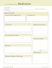 Activelearningtemplate Medication Active Learning Template Medication Student Name Medication Ati Medication Template