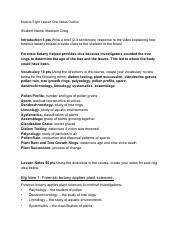 Module Eight Lesson One Notes
