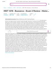 HIST 1378 - Buzzanco - Exam 3 Review - History 1378 US since 1877 Final Exam