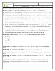 7ª Lista de exercícios - Função  e equação polinomial - Engenharia elétrica - 2017-1.pdf