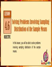 Lesson 4.6 Solving Problems Involving Sampling Distribution of the Sample Means.pdf