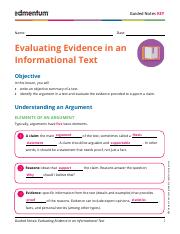 KEY_Guided Notes_English 9_A2.03__Evaluating Evidence in an Informational Text_FINAL.pdf