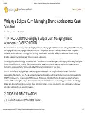Wrigley s Eclipse Gum Managing Brand Adolescence Case Solution.pdf