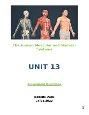 U13 Qs Answers Izabella Duda word Muscular and Skeletal Systems.docx