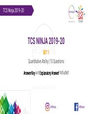 TCS Pattern 2019-20 - Set 1 - Quantitative Ability.pdf