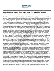everyday use by alice walker character analysis