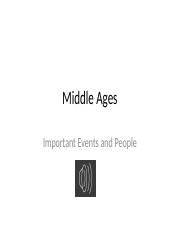 Middle Ages misc people, events wt sound