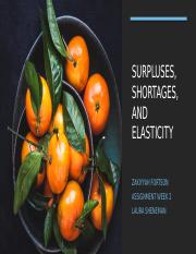 Week 2_Forson_Zakiyyah_Assignment_Surpluses, Shortages, and Elasticity.pptx